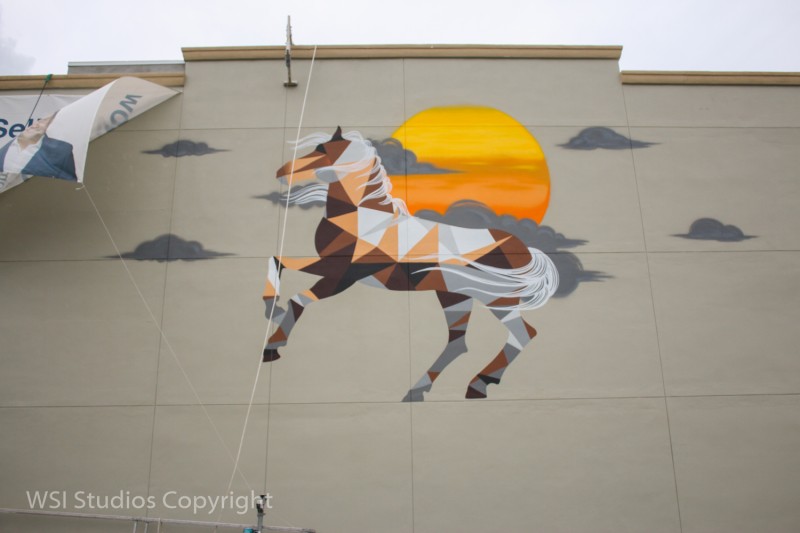 Horse Mural - Main St. Lofts - Custom Mural Artist, Miam